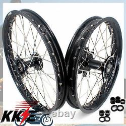 KKE 21/19 Cast Wheels Rims For Honda CR125R CR250R CRF250R 04-2013 CRF450R Black