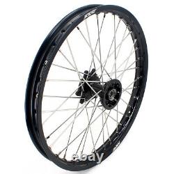 KKE 21/19 Cast Wheels Rims For Honda CR125R CR250R CRF250R 04-2013 CRF450R Black