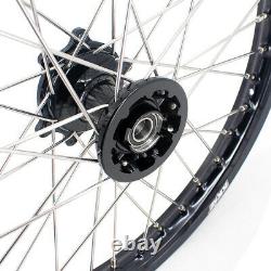 KKE 21/19 Cast Wheels Rims For Honda CR125R CR250R CRF250R 04-2013 CRF450R Black