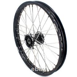 KKE 21/19 Cast Wheels Rims For Honda CR125R CR250R CRF250R 04-2013 CRF450R Black