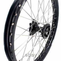 KKE 21/19 Cast Wheels Rims For Honda CR125R CR250R CRF250R 04-2013 CRF450R Black