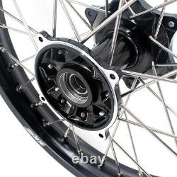 KKE 21/19 Cast Wheels Rims For Honda CR125R CR250R CRF250R 04-2013 CRF450R Black