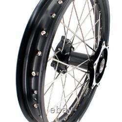 KKE 21/19 Cast Wheels Rims For Honda CR125R CR250R CRF250R 04-2013 CRF450R Black