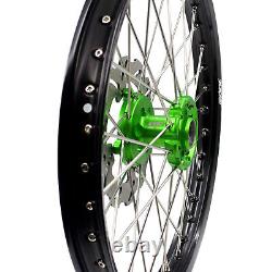 KKE 21 19 For KAWASAKI KX125 KX250 1993-2002 Dirtbike Spoked Wheels Alloy Rims