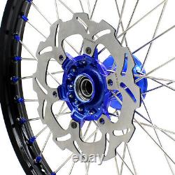 KKE 21/19 MX Casting Wheels Rims Fit YAMAHA YZ250F 2001-2015 YZ450F 2003 YZ125