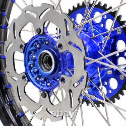 KKE 21/19 MX Casting Wheels Rims Fit YAMAHA YZ250F 2001-2015 YZ450F 2003 YZ125