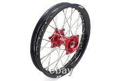 KKE 21/19 MX Dirt Bikes Wheels Rims Set For HONDA CR125R CR250R 2002-2013 Red