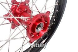 KKE 21/19 MX Dirt Bikes Wheels Rims Set For HONDA CR125R CR250R 2002-2013 Red