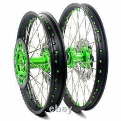 KKE 21/19 MX Dirtbike Wheels Rims Set For KAWASAKI KX125 KX250 1993-2002 Discs