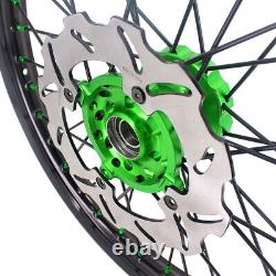 KKE 21/19 MX Rims for Kawasaki KX125 KX250 1993-2002 Racing Wheels CNC Hubs Disc