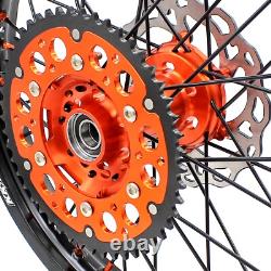 KKE 21 19 MX Spoked Wheels Rim Set Fit KTM 125-530CC 2003-2024 EXC EXCF SX SXF