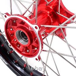 KKE 21 19 Motorcycle Spoke Wheels Rims Set For HONDA CRF250R 2004-2013 CRF450R