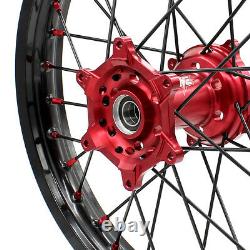KKE 21/19 Spoked MX Dirtbike Wheels Rims Set For HONDA CR125R CR250R 2002-2013