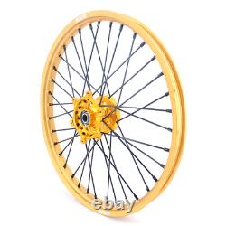 KKE 21/19 Spoked Wheel for Suzuki RM125 2007 RM250 2008 Motorcycle GOLD Rims