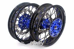 KKE 3.5 & 4.2517 Supermoto Spoke Wheels Rims Fit YAMAHA WR250F WR450F 2003-2018