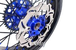 KKE 3.5 & 4.2517 Supermoto Spoke Wheels Rims Fit YAMAHA WR250F WR450F 2003-2018