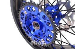 KKE 3.5 & 4.2517 Supermoto Spoke Wheels Rims Fit YAMAHA WR250F WR450F 2003-2018