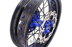 KKE 3.5 & 4.2517 Supermoto Spoke Wheels Rims Fit YAMAHA WR250F WR450F 2003-2018