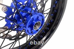 KKE 3.5 & 4.2517 Supermoto Spoke Wheels Rims Fit YAMAHA WR250F WR450F 2003-2018