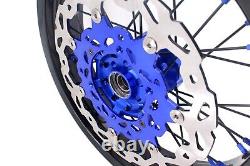 KKE 3.5 & 4.2517 Supermoto Spoke Wheels Rims Fit YAMAHA WR250F WR450F 2003-2018