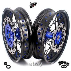 KKE 3.5 & 4.2517 Supermoto Spoke Wheels Rims Fit YAMAHA WR250F WR450F 2003-2018