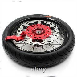 KKE 3.5/4.2517 Supermoto Wheels CST Tyres Fit Honda CRF250X 04-18 CRF450X 05-18