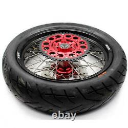 KKE 3.5/4.2517 Supermoto Wheels CST Tyres Fit Honda CRF250X 04-18 CRF450X 05-18