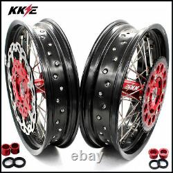 KKE 3.5/4.2517'' Supermoto Wheels for Honda CRF 250R 14-22 450R 13-22 CRF450L