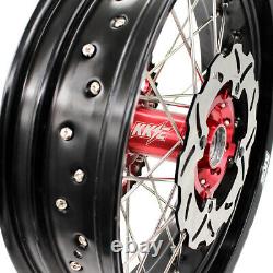 KKE 3.5/4.2517'' Supermoto Wheels for Honda CRF 250R 14-22 450R 13-22 CRF450L