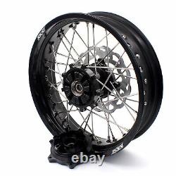 KKE 3.5/4.25 Supermoto Cush Drive Spoked Wheels Set For SUZUKI DR650SE 1996-2022