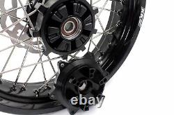 KKE 3.5/4.25 Supermoto Cush Drive Spoked Wheels Set For SUZUKI DR650SE 1996-2022