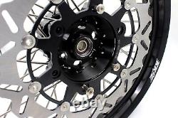 KKE 3.5/4.25 Supermoto Cush Drive Spoked Wheels Set For SUZUKI DR650SE 1996-2022