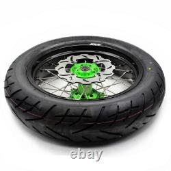KKE 3.5/4.25'' Supermoto Wheels For KAWASAKI KX250F 2006-2019/2021 KX450F Tires