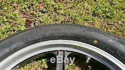 Lester 6 Spoke Motorcycle Wheels 19 Front 18 Back with brake drum & tire-NICE