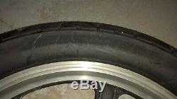 Lester 6 Spoke Motorcycle Wheels 19 Front 18 Back with brake drum & tire-NICE