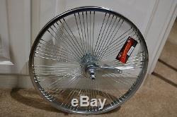 LowRider Fan Style Cruiser Bicycle 20x1.75 72 spoke Chrome Wheels Rims Coaster