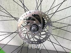 MBI Fat 26 x 4.0 Rear & Front Bicycle Wheel 7 speed 36 spokes Disc Brake polish