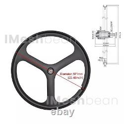 MTB Bike Hub Mag Magnesium Rear&Front Wheels 3-Spoke Set Rim Wheelset 7/8 Gears