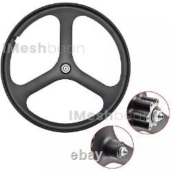 MTB Bike Hub Mag Magnesium Rear&Front Wheels 3-Spoke Set Rim Wheelset 7/8 Gears