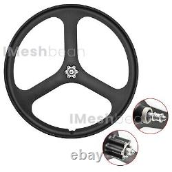 MTB Bike Hub Mag Magnesium Rear&Front Wheels 3-Spoke Set Rim Wheelset 7/8 Gears