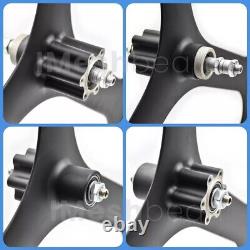 MTB Bike Hub Mag Magnesium Rear&Front Wheels 3-Spoke Set Rim Wheelset 7/8 Gears