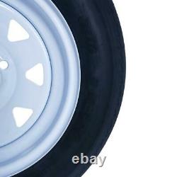 Millionparts Trailer Tires Tubeless 5.30 X 12 4 Lug Wheel Spoke 4 Ply Qty2