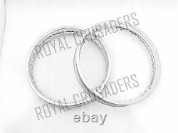 NEW ROYAL ENFIELD CLASSIC C5 18 40 spokes FRONT AND REAR WHEEL RIM SET