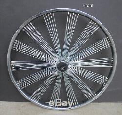 New 20 140 Fan spokes Front & Rear Coaster Wheels Beach Cruiser Chopper Chrome