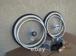 New 20''-68 Spokes Lowrider Bicycle Rim Set Tires, Tubes & Liners Lowrider