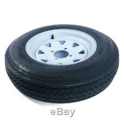 New 2 Trailer Tires & Rims 5.30 X 12 12 4 Lug Wheel White Spoke P811