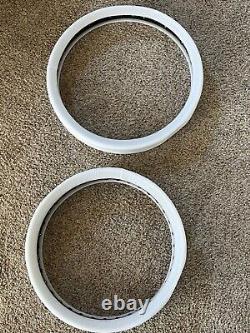 New, 36 Spoke Hole, Dimpled Front 1.60x21 & 2.15x19 Rear Rim Set Black
