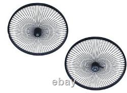 New Beach Cruiser Lowrider 26 144 spokes Rear & Front Bicycle Wheelset Black