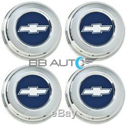 New Chevy Camaro Chevelle 15 5-spoke Mag Steel Wheel Stainless Center Caps Set