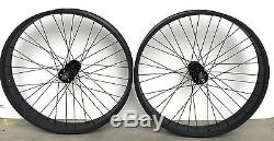 New Fat 26 x 4.0 Rear & Front Bicycle Wheel 7 speed 36 spokes Disc Brake white